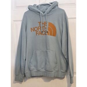 The North Face. Men's Hoodie Blue And Orange. North Face Hoodie.  Size Large